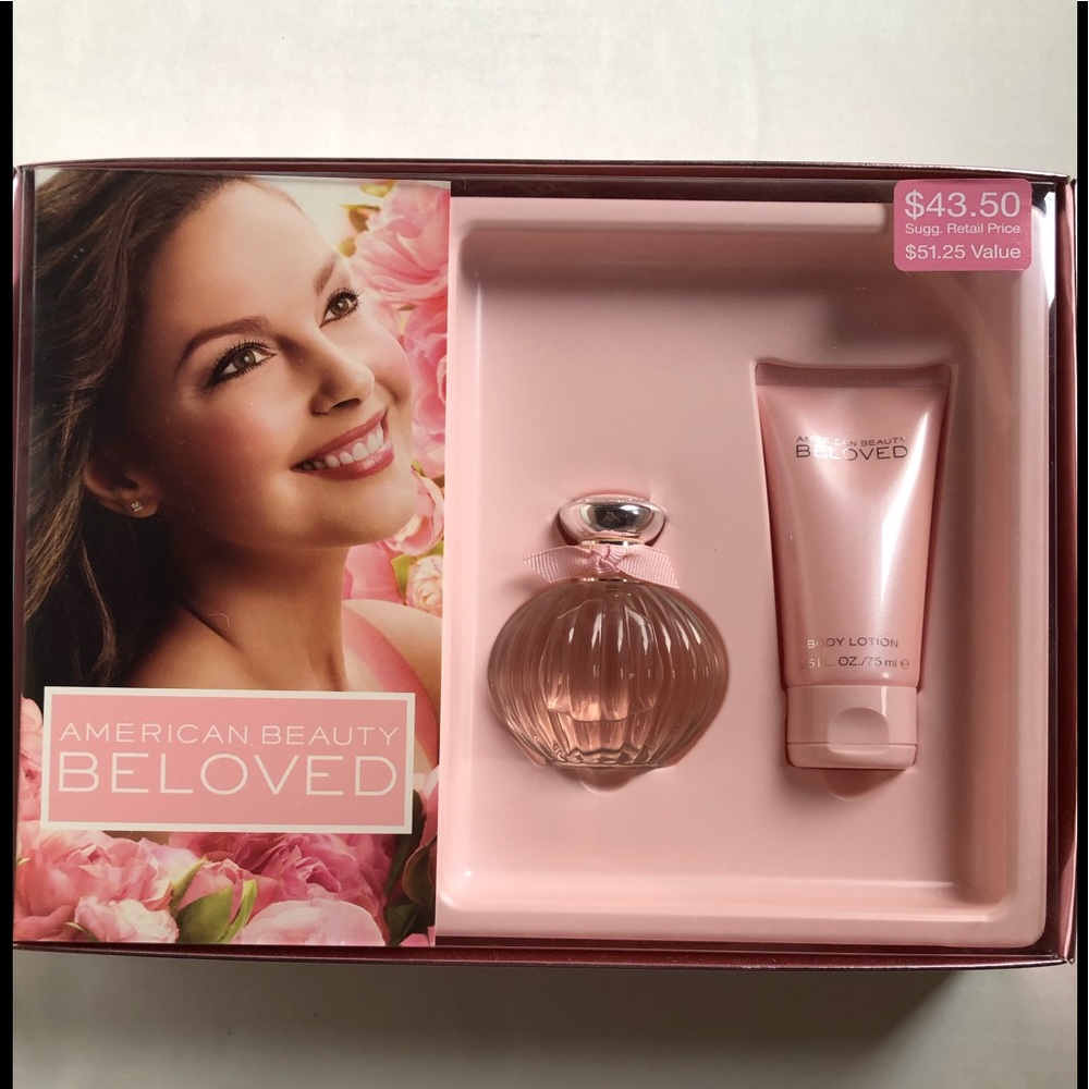 NIB American Beauty Beloved perfume spray & body lotion set.